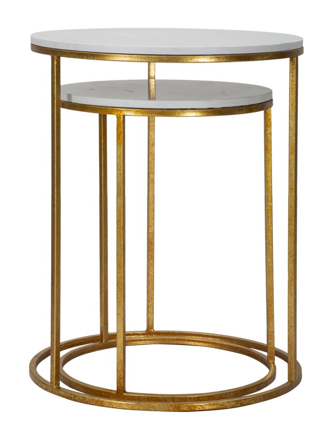 TAVOLINETTI SIMPLEMENT MARBRE COPPIA CM ? 52X63-42X53
