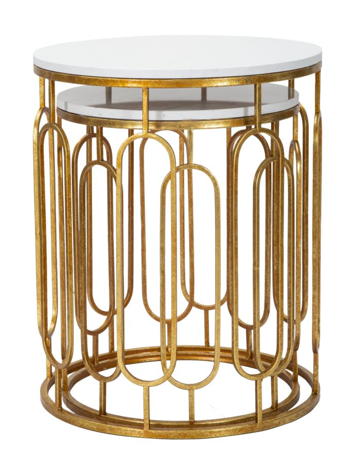TAVOLINETTI TORY MARBRE COPPIA CM ? 46X55-39X48