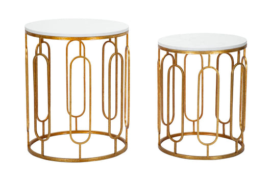 TAVOLINETTI TORY MARBRE COPPIA CM ? 46X55-39X48