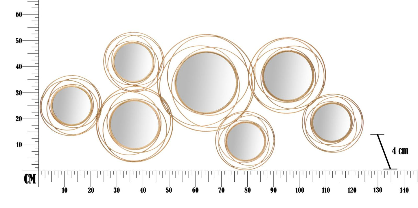 PANNELLO/SPECCHIO OR ROND CM 124,5X4X53,5