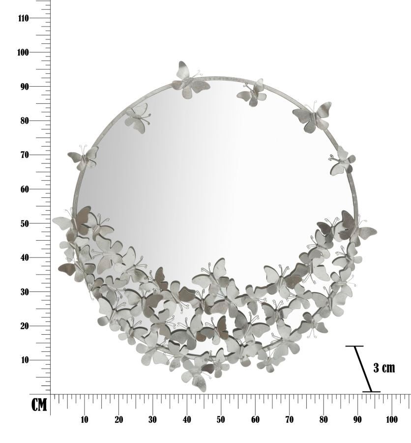 SPECCHIO FARFALLE ROND ARGENT CM ? 91X3X94