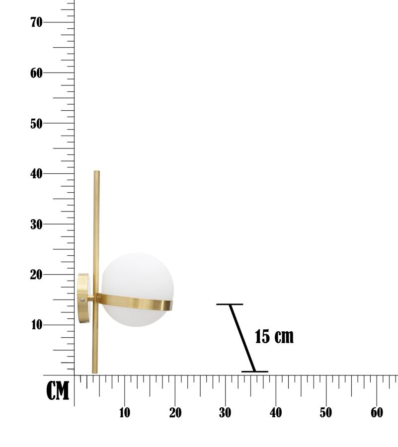 LAMPADA DA MURO GLAMY CERCLE CM 15x20x40