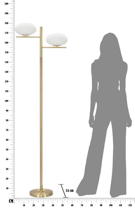LAMPADA DA TERRA OVALE GLAMY CM 51x24x180