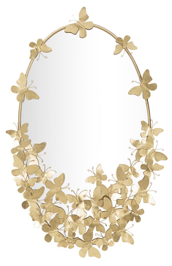 SPECCHIO GLAM OVALE PAPILLON CM 59X3X89,5 (MISURA SPECCHIO CM 46X78)