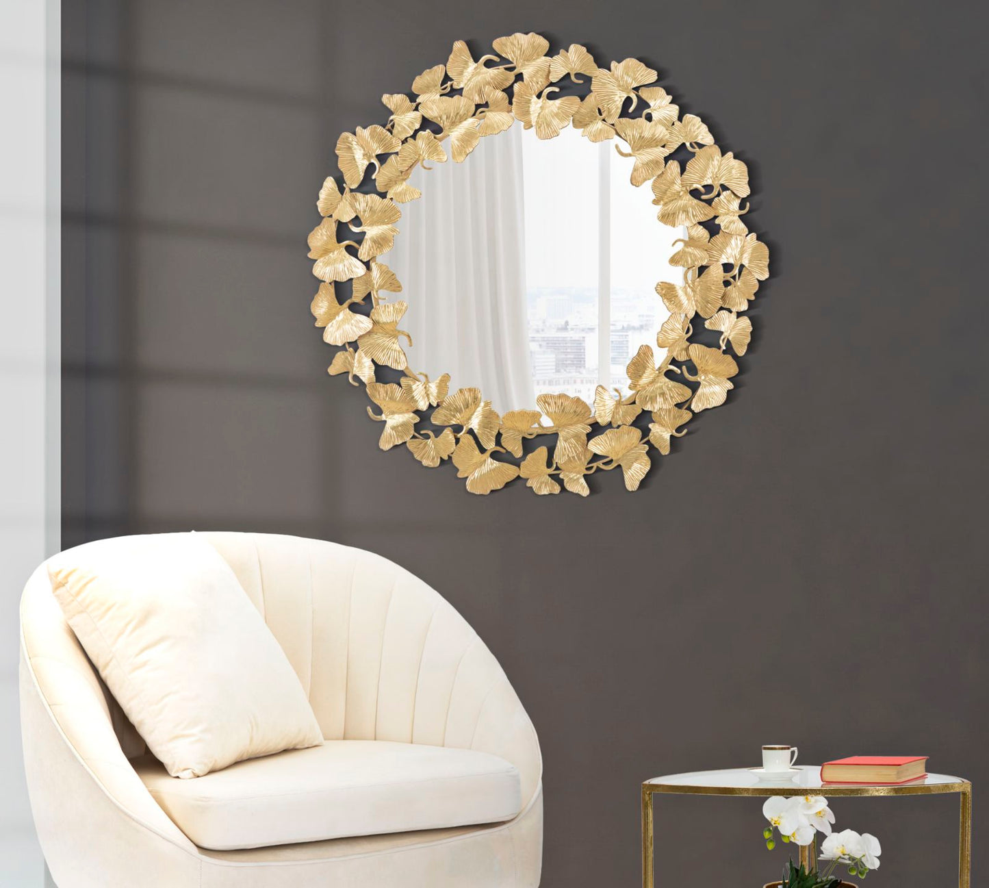 SPECCHIO FOGLIE ROND CM ? 87X2,5