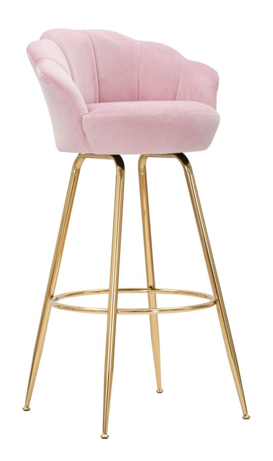 SGABELLO BAR VIENNE ROSA CM 55X53X110