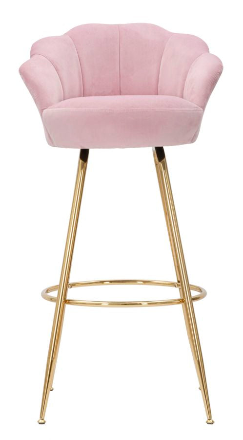 SGABELLO BAR VIENNE ROSA CM 55X53X110