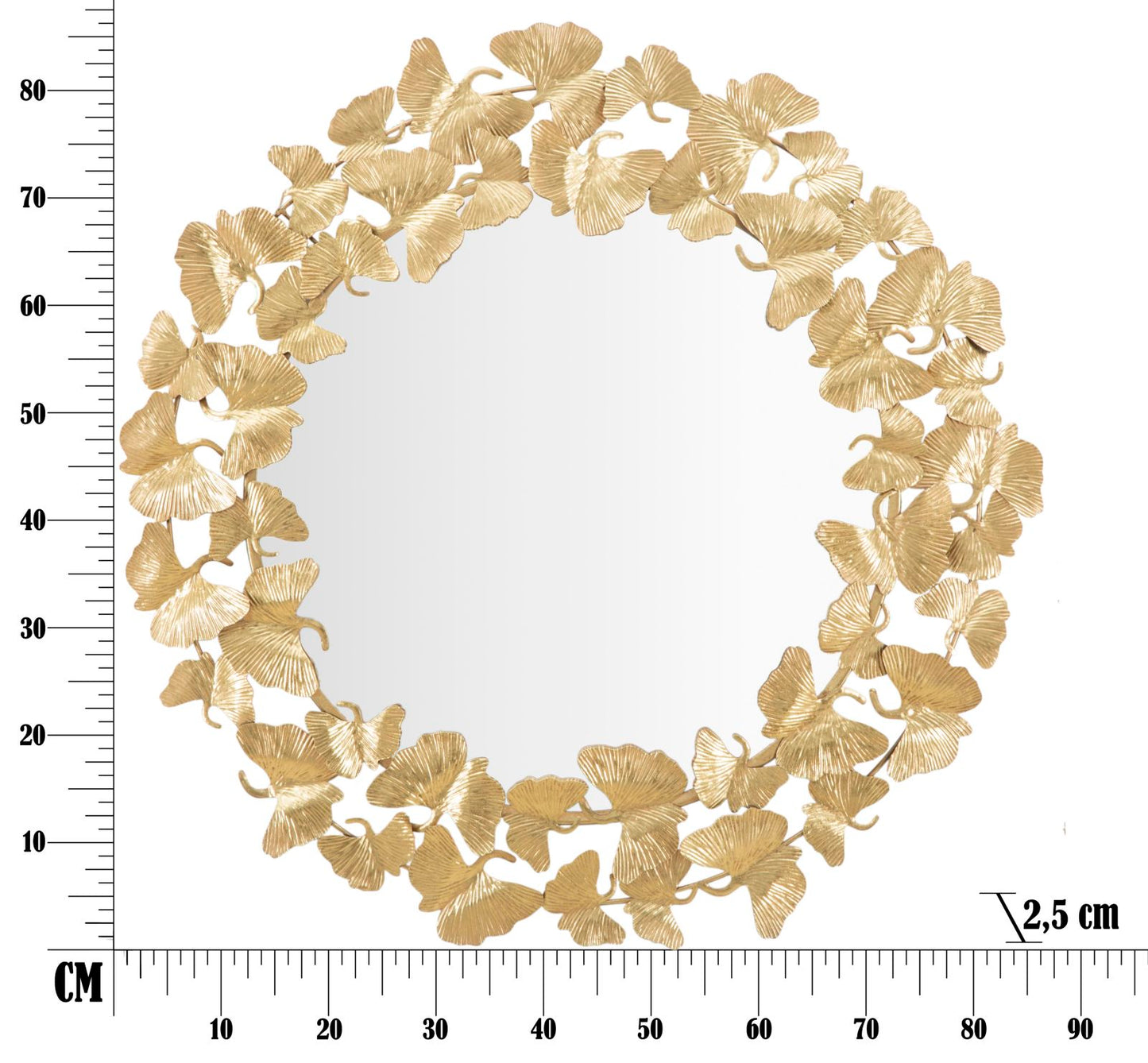 SPECCHIO FOGLIE ROND CM ? 87X2,5