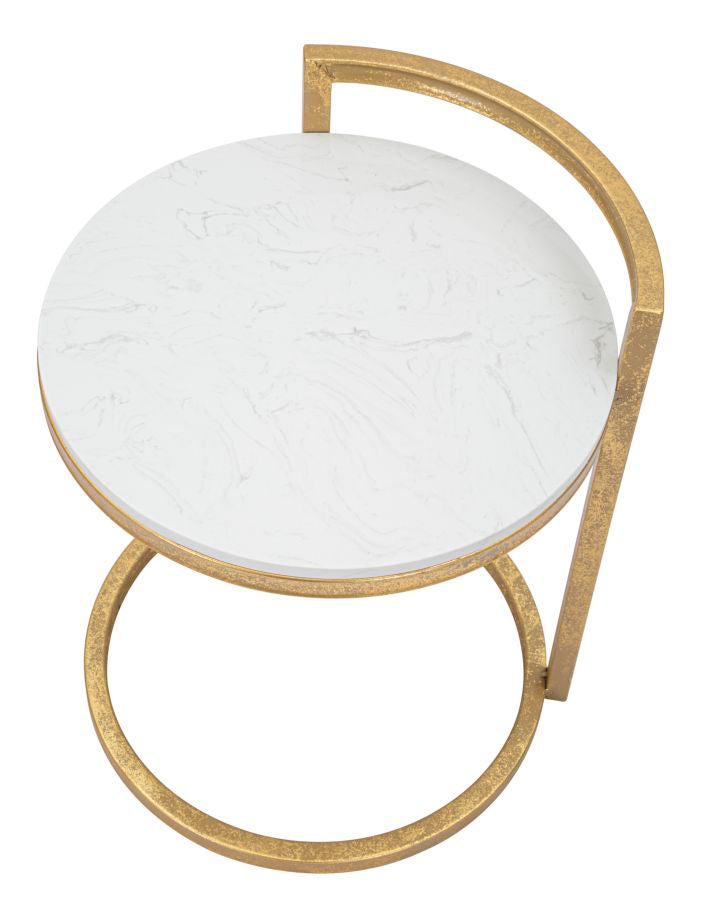 TAVOLINETTO ROND MARBRE CM 40X43X50