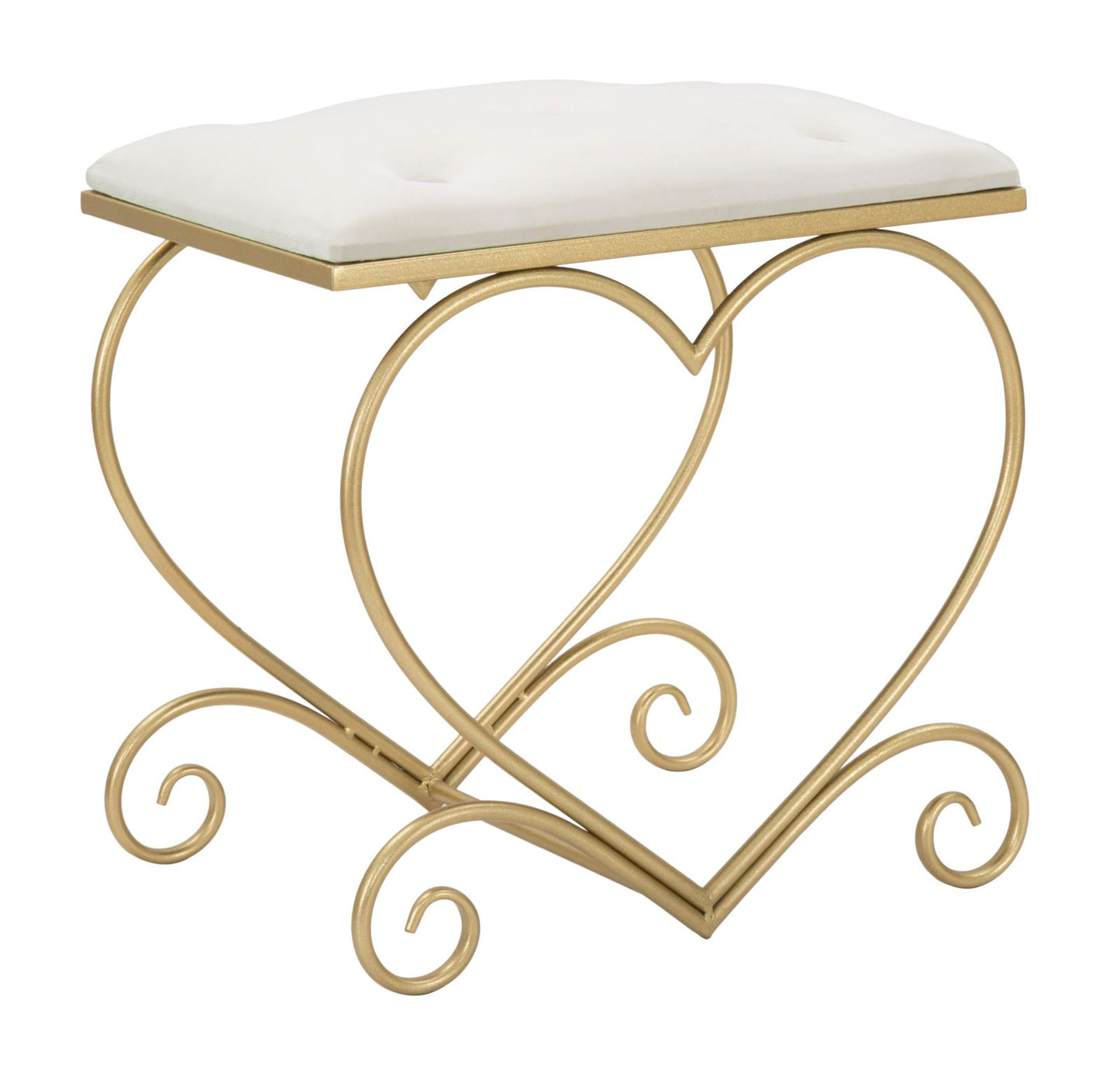 SGABELLO COEUR CREMA CM 50X37,5X51,5