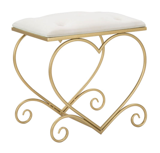 SGABELLO COEUR CREMA CM 50X37,5X51,5