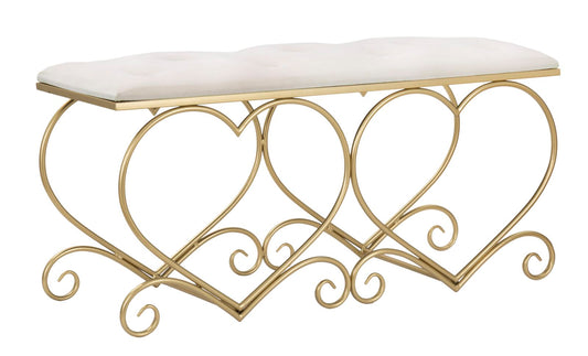 PANCA COEUR CREMA CM 105X37,5X51,5