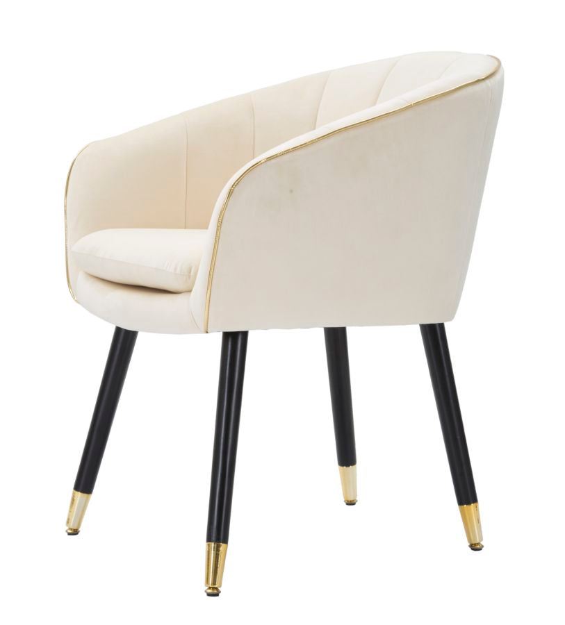 POLTRONA PARIS CREMA/OR CM 62X58X78