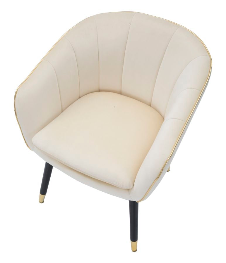 POLTRONA PARIS CREMA/OR CM 62X58X78