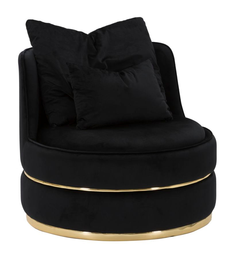 POLTRONA PARIS ESPACE NERO/OR CM ? 84X72