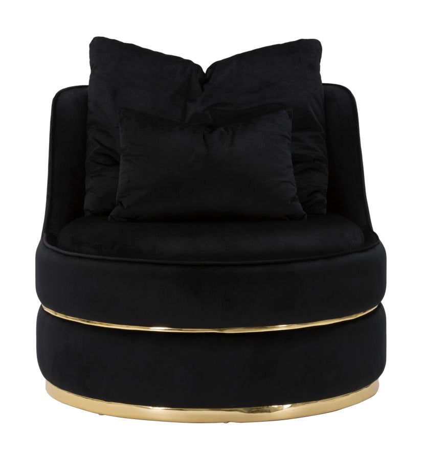 POLTRONA PARIS ESPACE NERO/OR CM ? 84X72