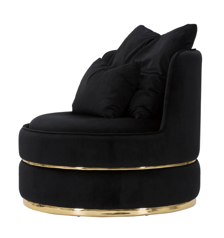 POLTRONA PARIS ESPACE NERO/OR CM ? 84X72