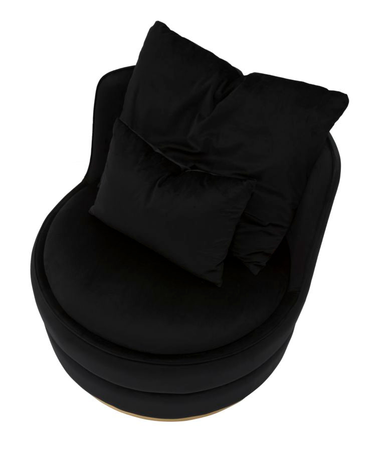 POLTRONA PARIS ESPACE NERO/OR CM ? 84X72