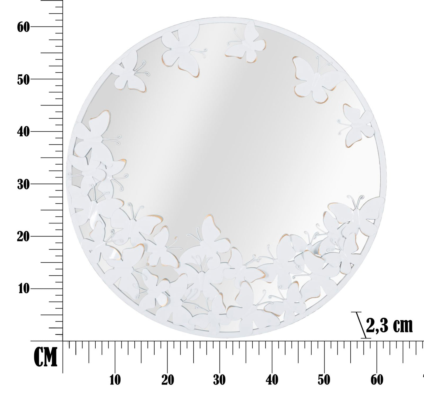 SPECCHIO ROTONDO PAPILLON BLANC CM 62,5X2,3