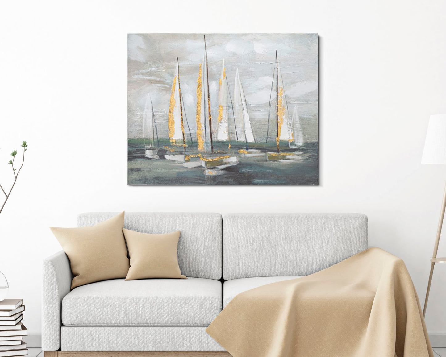 DIPINTO SU TELA BATEAU D'OR CM 100X2,8X80