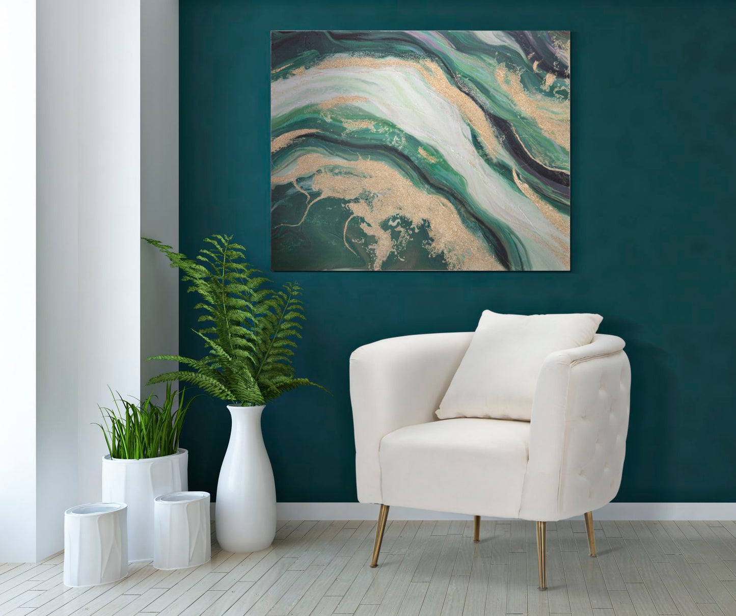 DIPINTO SU TELA VERDURE CM 80X2,8X100
