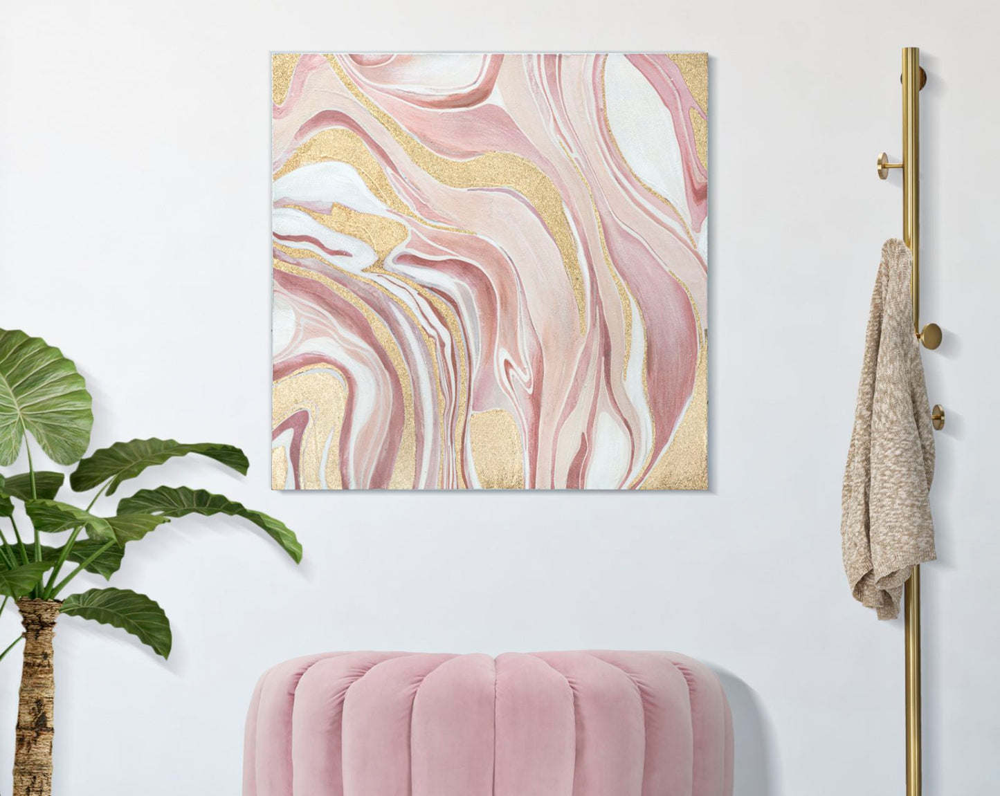 DIPINTO SU TELA ROSE CM 80X2,8X80