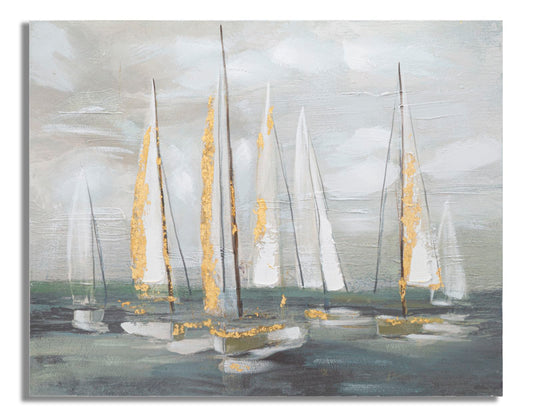 DIPINTO SU TELA BATEAU D'OR CM 100X2,8X80