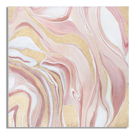 DIPINTO SU TELA ROSE CM 80X2,8X80