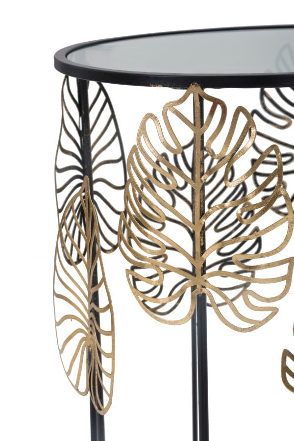 TAVOLINETTI FOGLIE GLAM COPPIA CM ? 38X55-33X50
