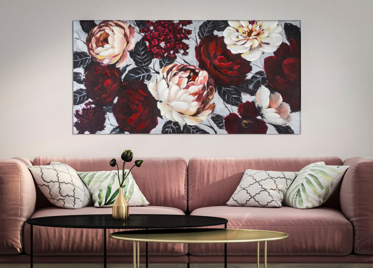DIPINTO SU TELA ¨¦CLAIRAGE FLEUR BLANC/ROUGE
150X3,8X76