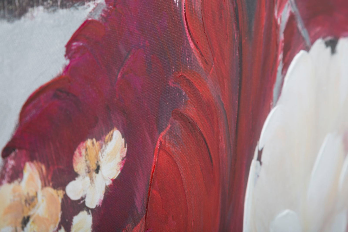 DIPINTO SU TELA FLEUR ROUGE CARR¨¦ CM 90X3,7X90