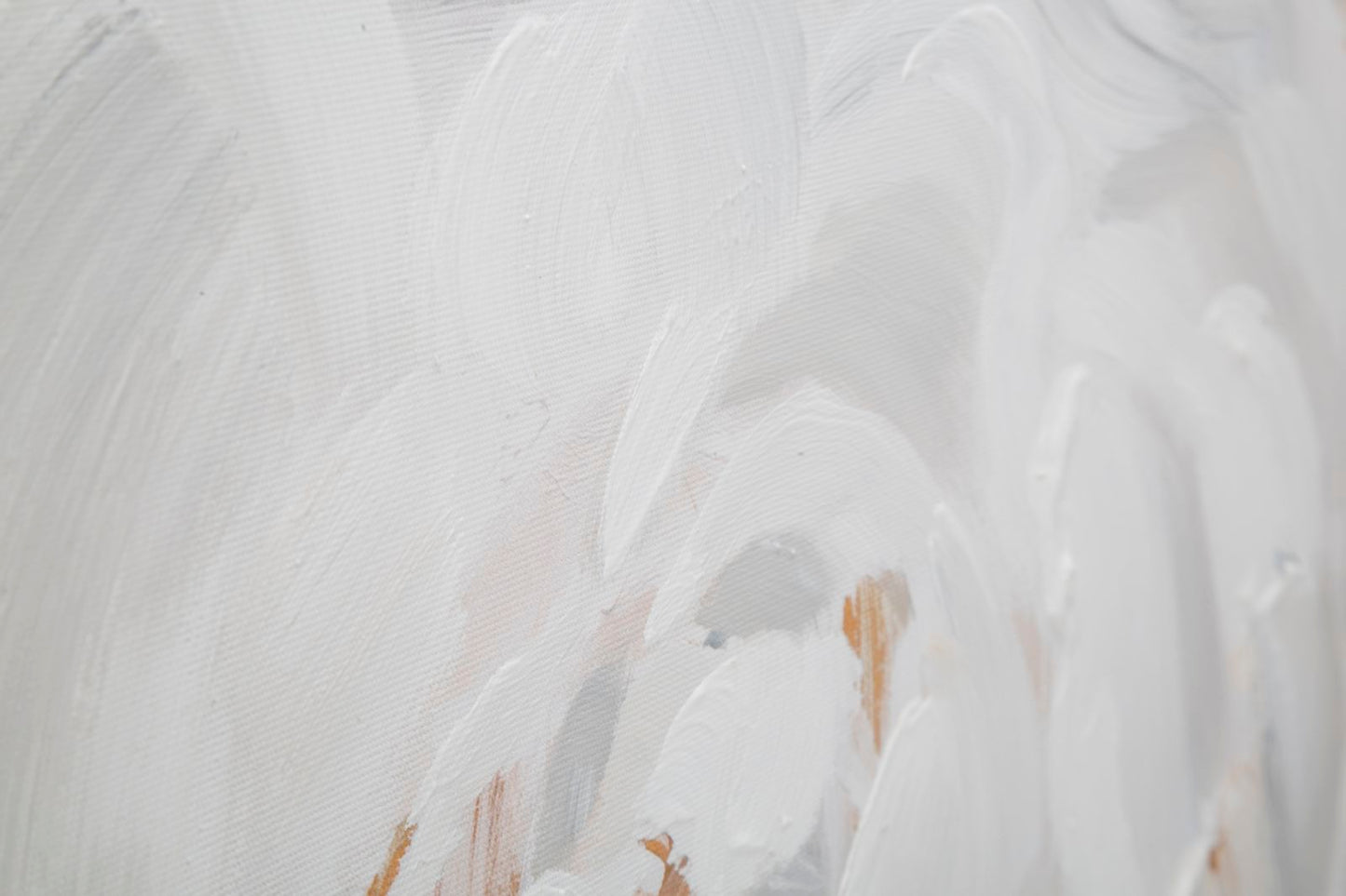 DIPINTO SU TELA FLEUR BLANCHE -A- CM 90X3,7X90