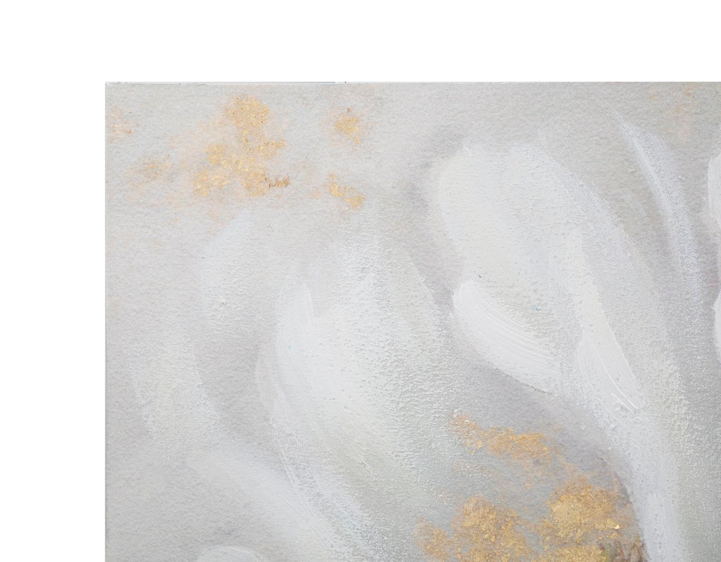 DIPINTO SU TELA BLANC/OR FLEUR CM 
140X3,7X70