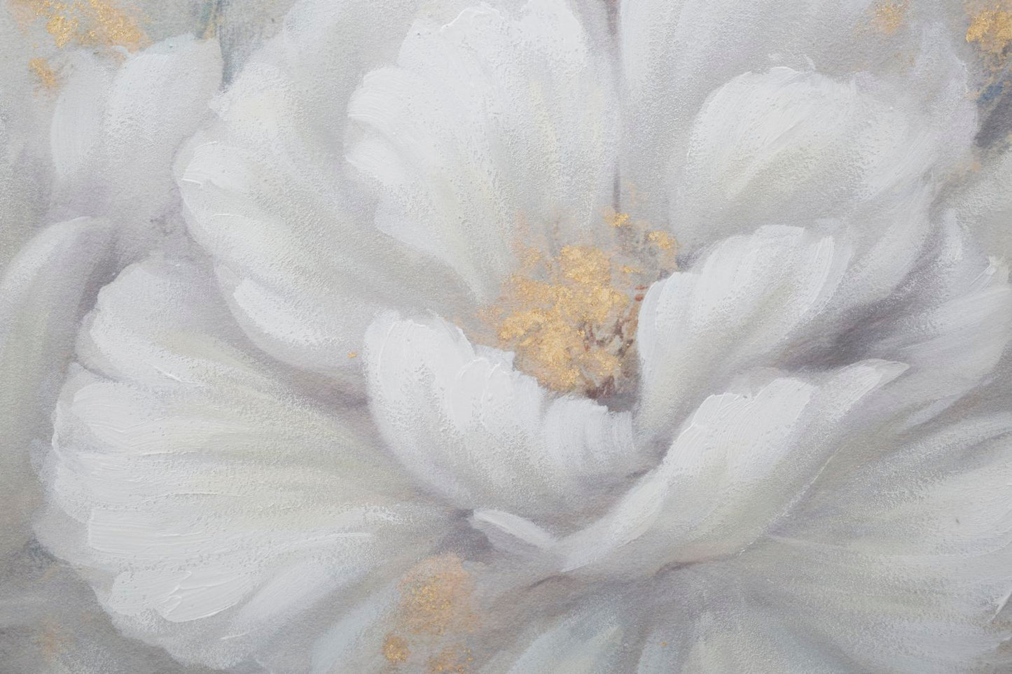 DIPINTO SU TELA BLANC/OR FLEUR CM 
140X3,7X70