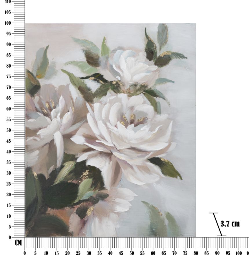 DIPINTO SU TELA FLEUR&FEUILLE CM 100X3,7X80