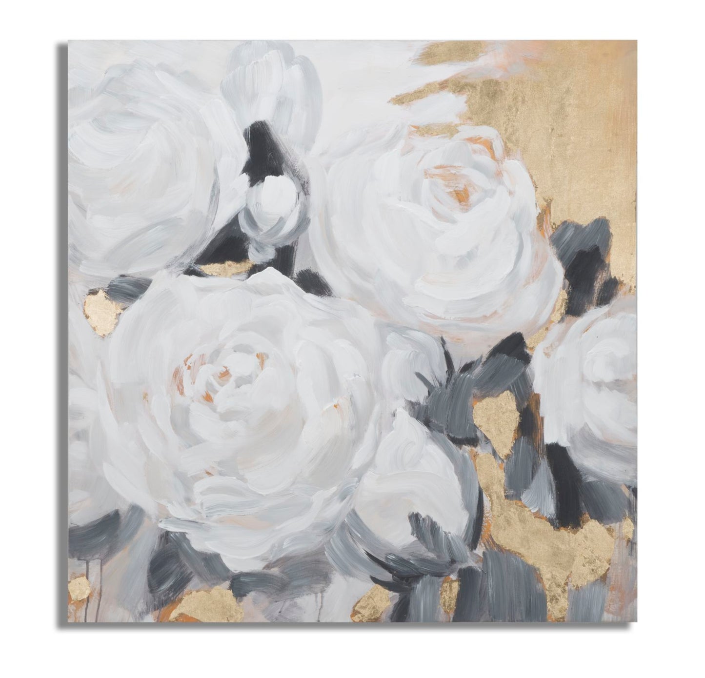 DIPINTO SU TELA FLEUR BLANCHE -A- CM 90X3,7X90