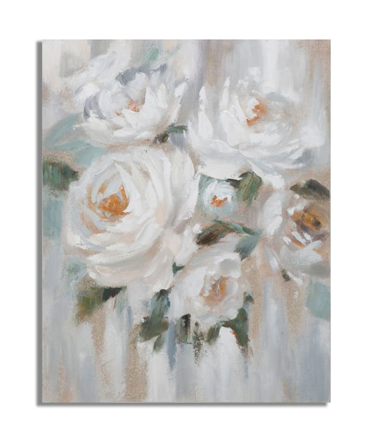 DIPINTO SU TELA CREM FLEUR CM 
80X3,7X100