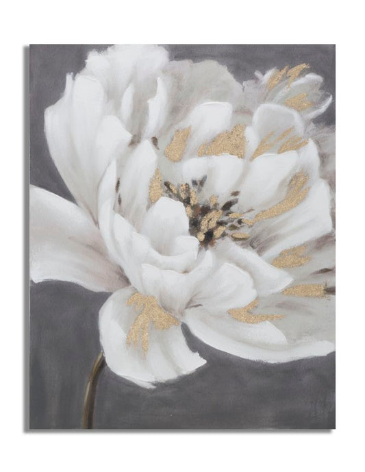 DIPINTO SU TELA BLANC/OR FLEUR CM 
80X3,7X100