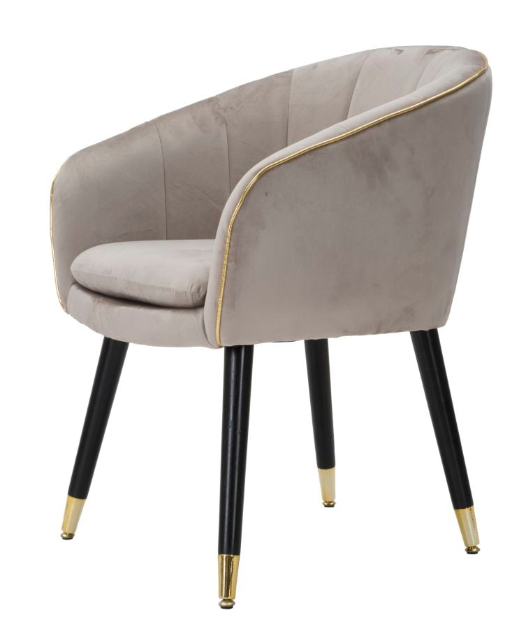 POLTRONA PARIS GRIGIA/OR CM 62X58X78