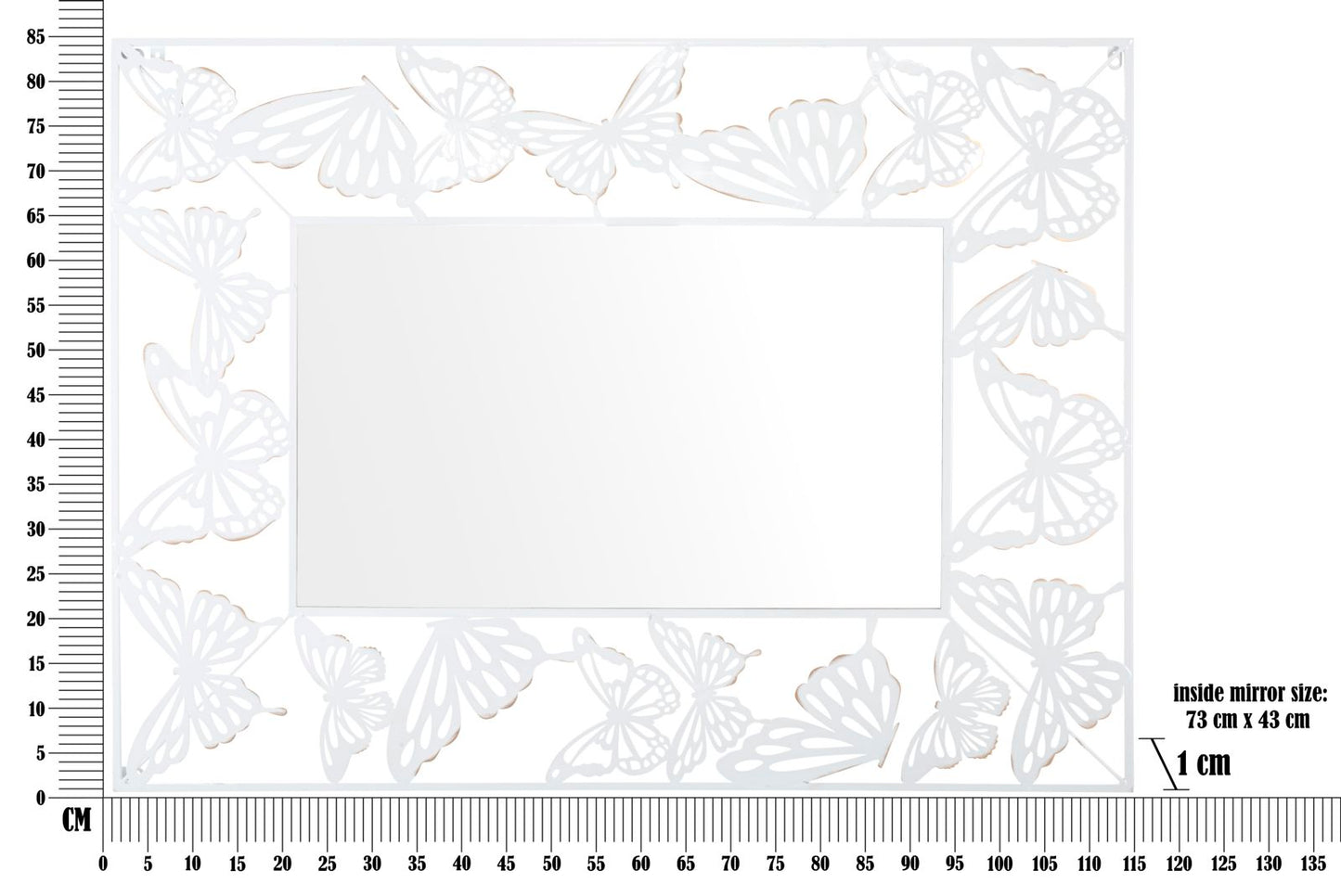 SPECCHIO PAPILLON BLANC CM 85X1X115