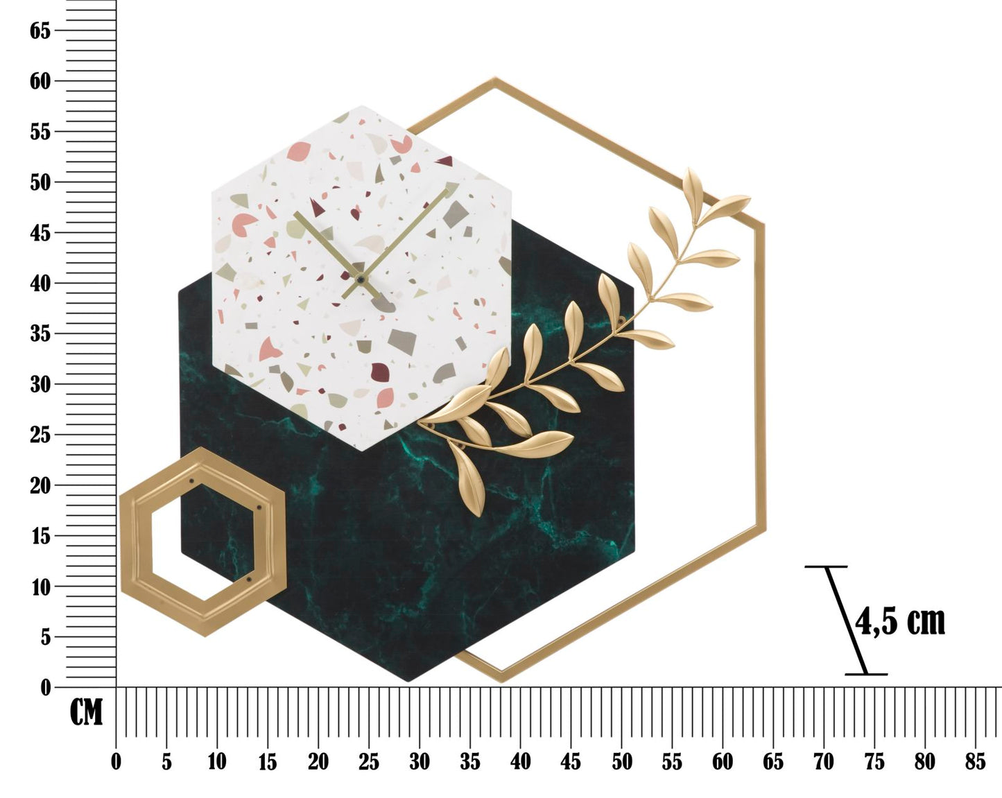 OROLOGIO DA MURO HEXAGONE CM 
62X4,5X62