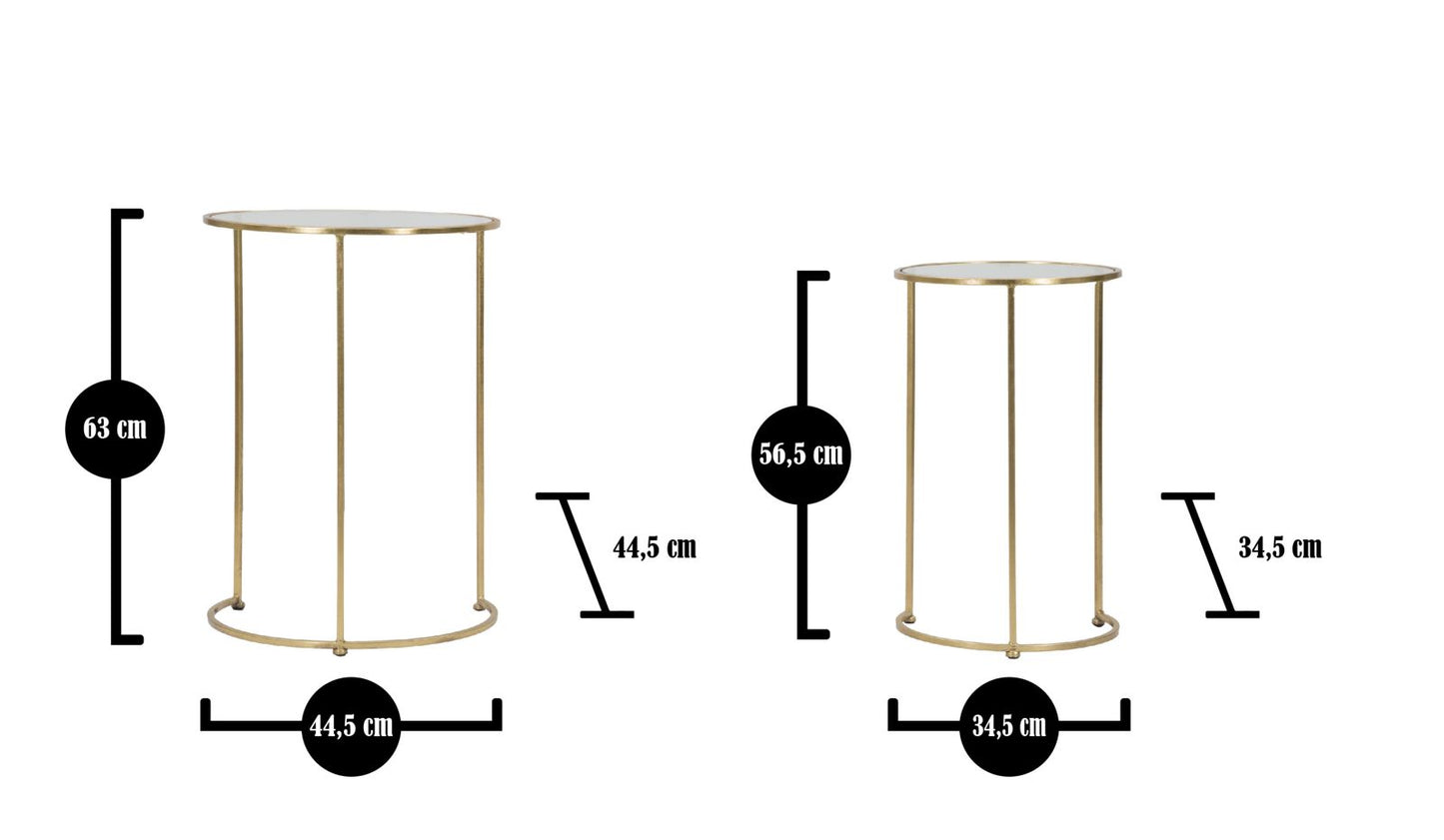 TAVOLINETTI GLAM SIMPLEMENT COPPIA CM ? 44,5X63-34,5X56,5