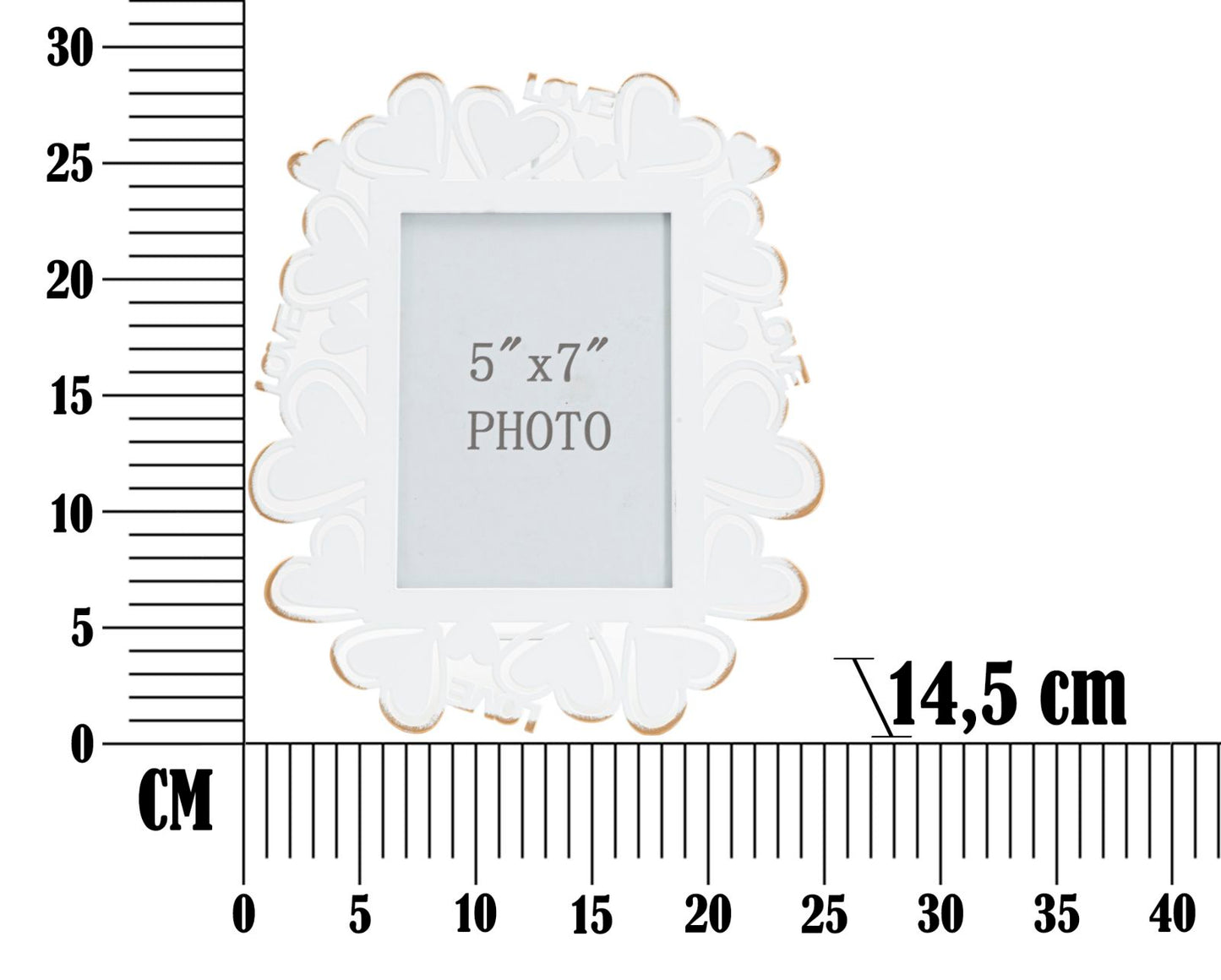 CORNICHE COEUR CM 25X14,5X27,7 MIN 2 (MISURA INTERNA CM 12,5X17,5)