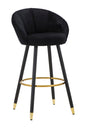 SGABELLO BAR PRAGUE NOIR CM 55X56X104