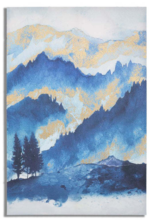 STAMPA DIPINTA ARBRE DE MONTAGNE CM 80X3X120