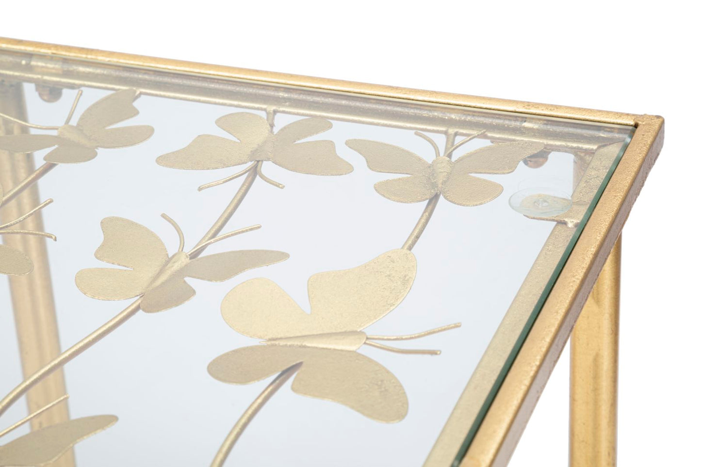 CONSOLE PAPILLONS VERRE CM 100X35X80