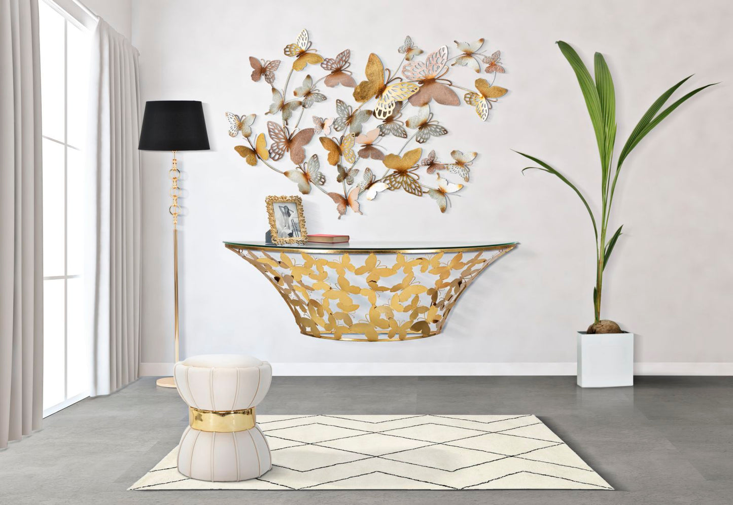 CONSOLE DA MURRO PAPILLONS CM 120X40,5X37,2