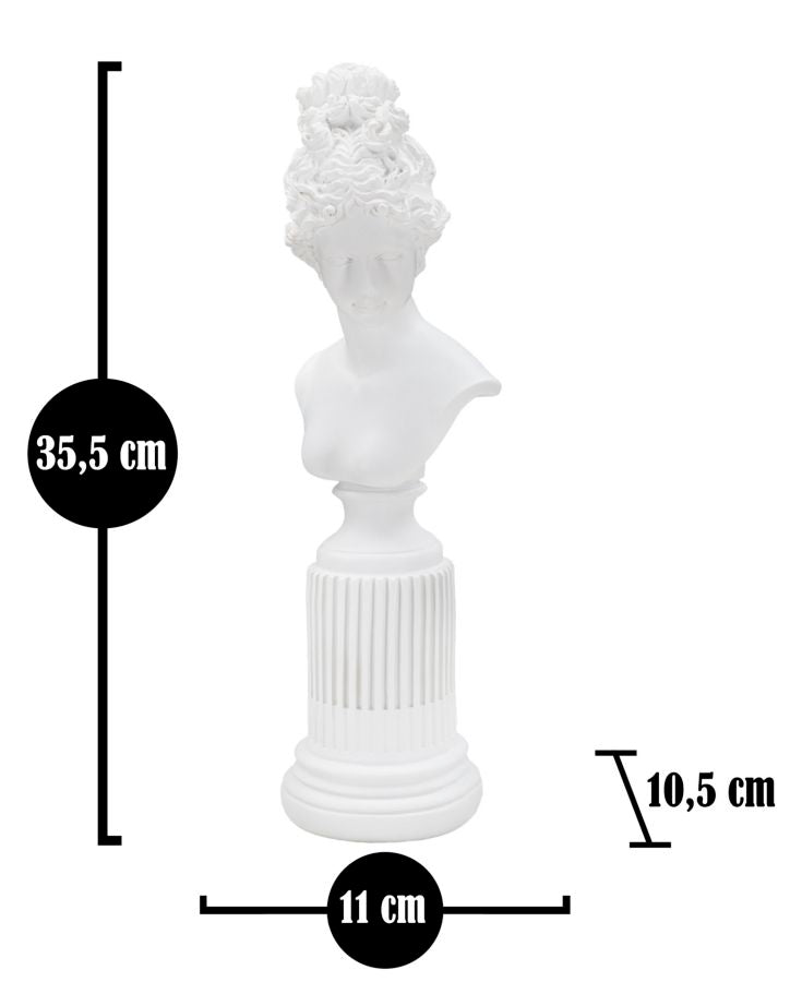SCULTURA STATUA FEMME C/PIEDISTALLO CM 11X10,5X35,5