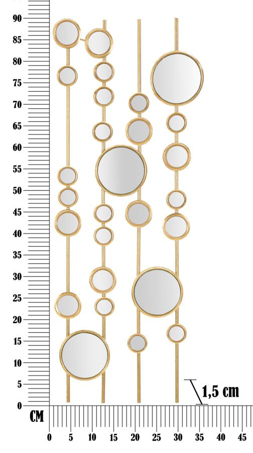 PANNELLO DA MURO PETITS MIROIRS CM 35,5X1,5X90