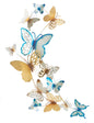 PANNELLO DA MURO PAPILLONS ORO/CELESTE C CM 59,5X4X111,5